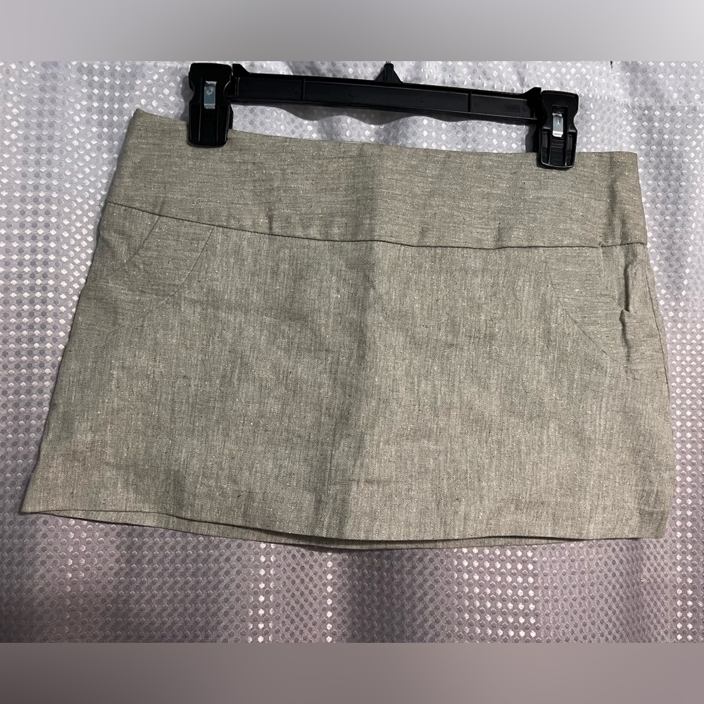 Charoltte Russe Cream Gold Mini Skirt Juniors Size 5 NWT